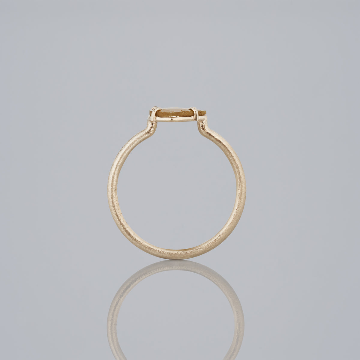 0.61 Carat One-of-a-Kind Sliced Yellow Ochre Diamond Ring | DR287-OOAK