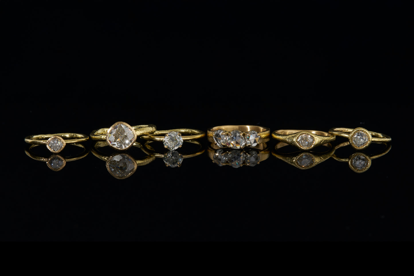 0.38 Carat One-of-a-Kind Old Mine Cut Diamond Ring | DR215-OOAK