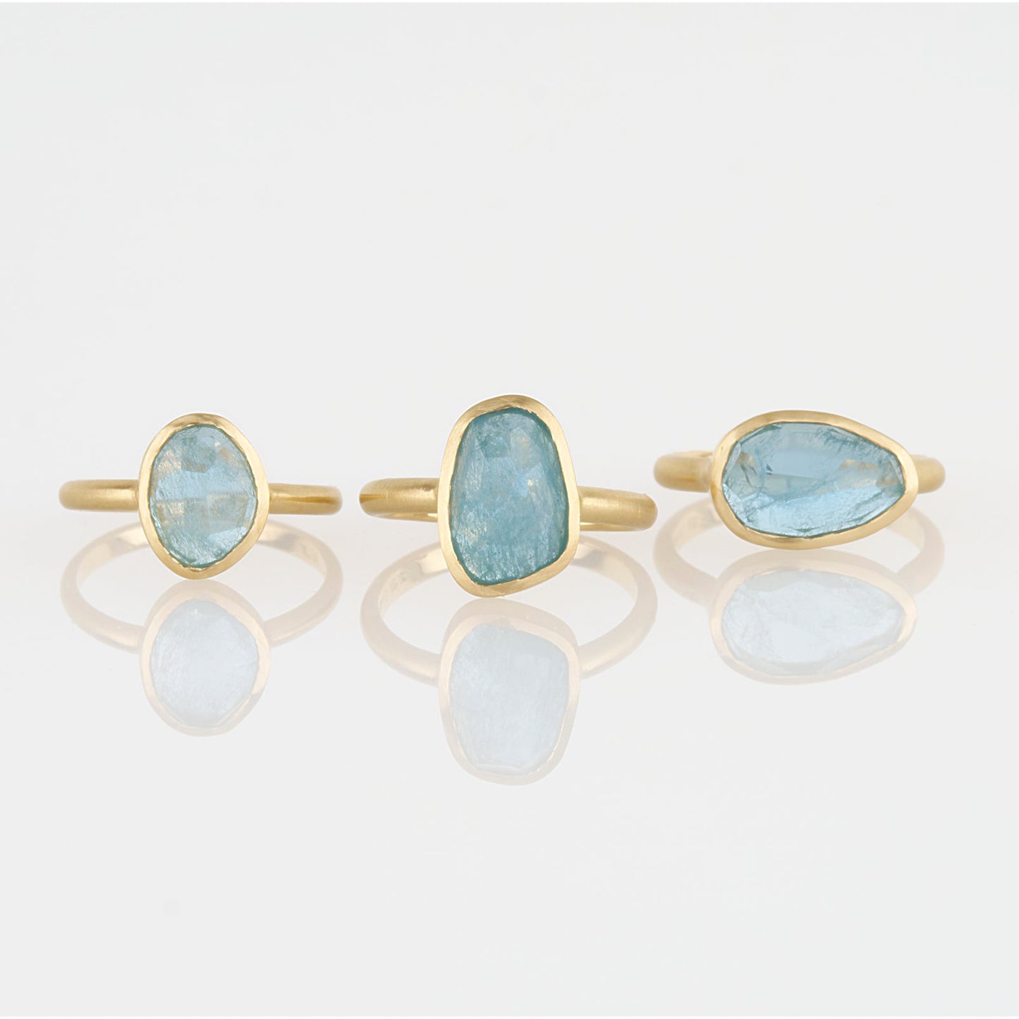 2.94 Carat One-of-a-Kind Rose Cut Aquamarine Ring | AQR3-OOAK