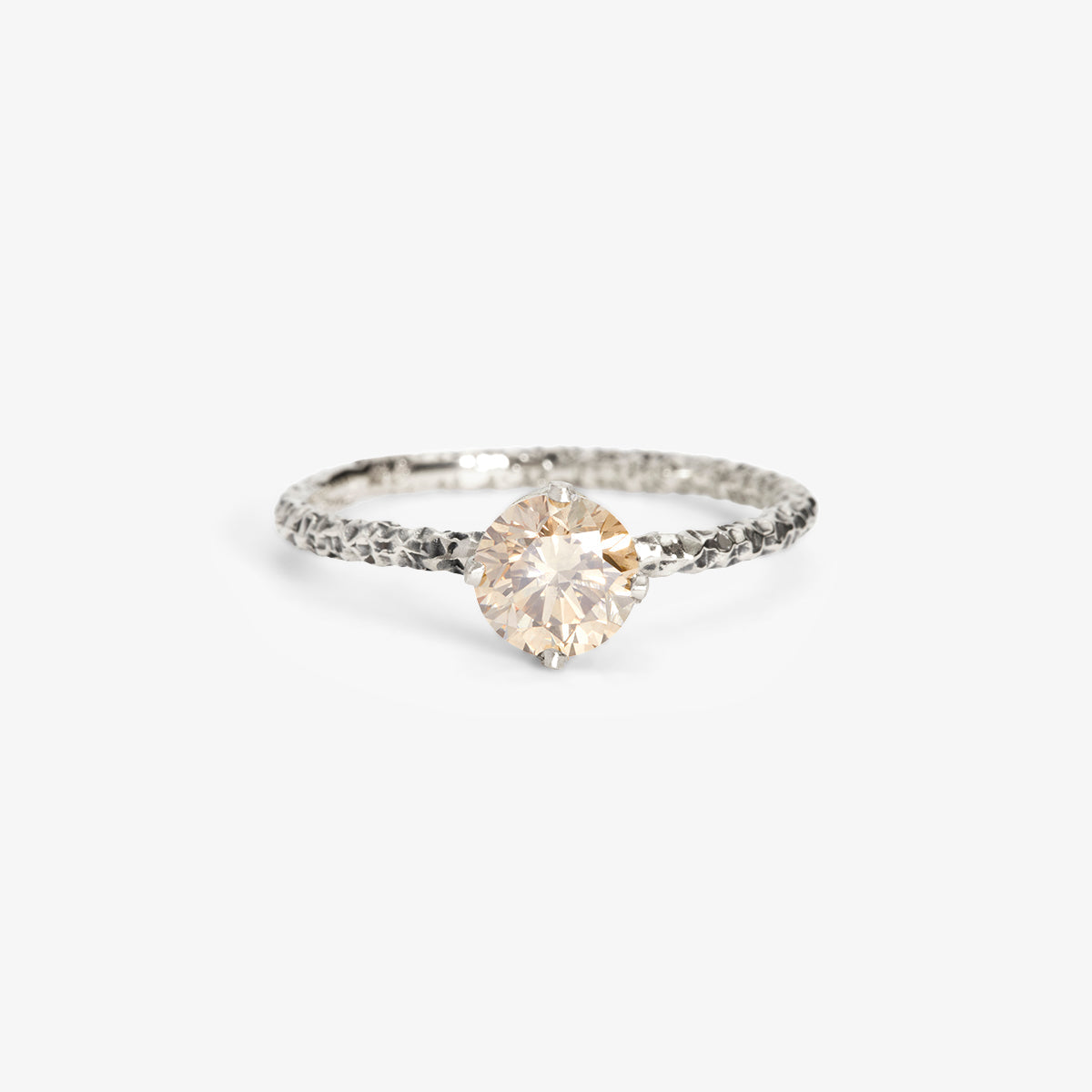 6.5mm Brown Diamond Homespun Solitaire Ring | R9008BR