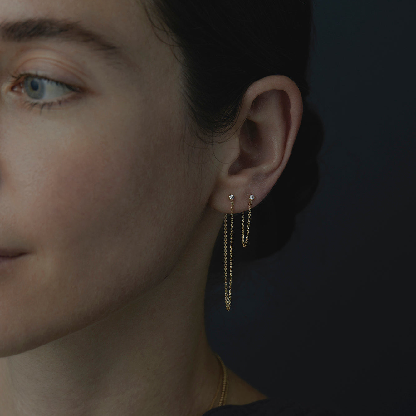 White Diamond Sprinkle Earring | E9401W