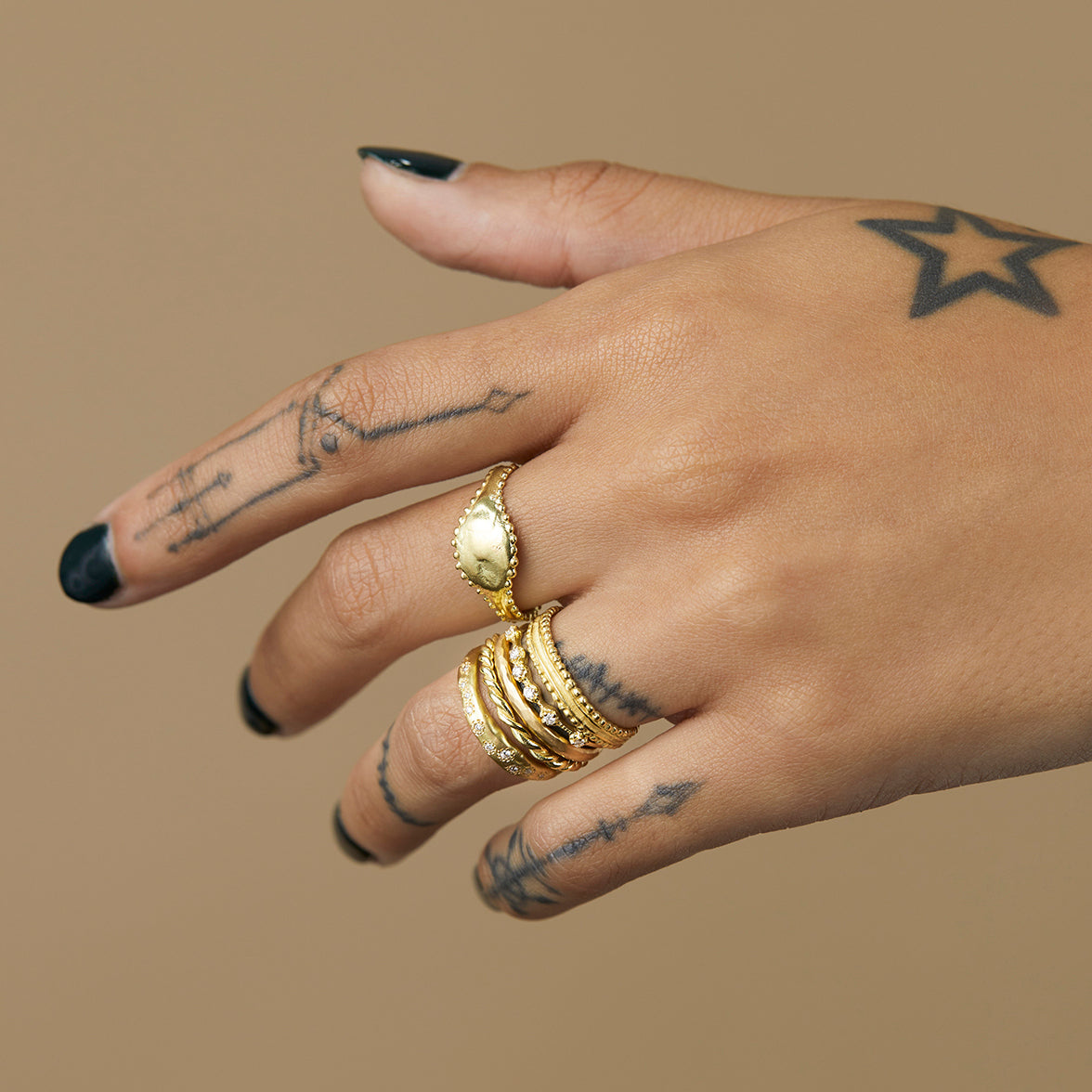 Beaded Signet Ring | R23001