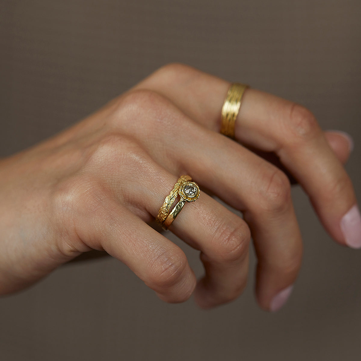 4mm Brown Diamond Dawn Ring | R35004BR