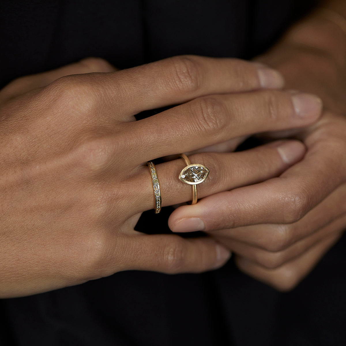18K Yellow Gold on Model