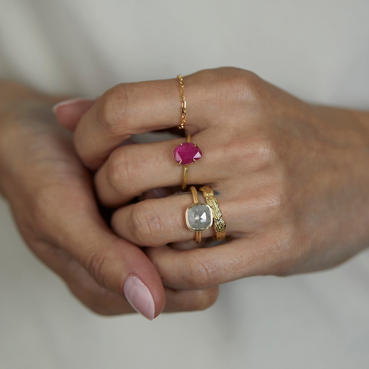 1.89 Carat One-of-a-Kind Sliced Ruby Ring | RR7-OOAK