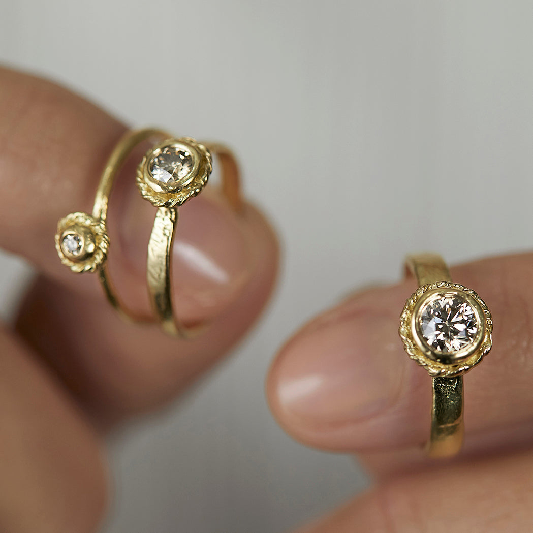 1.9mm Brown Diamond Dawn Ring | R35001BR