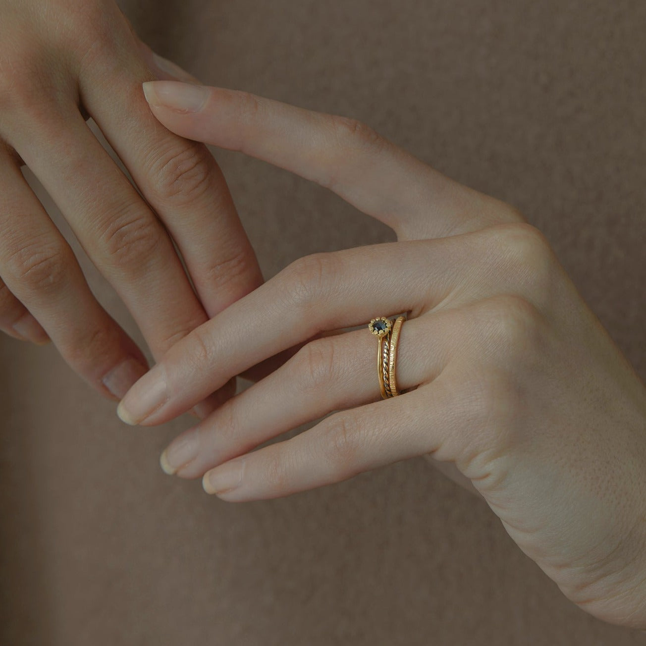 Black Diamond Flower Ring | R2606BK