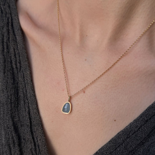 2.57 Carat One-of-a-Kind Rose Cut Aquamarine Necklace | AQN2-OOAK