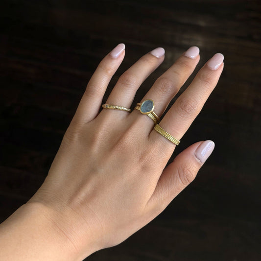 1.68 Carat One-of-a-Kind Rose Cut Aquamarine Ring | AQR1-OOAK