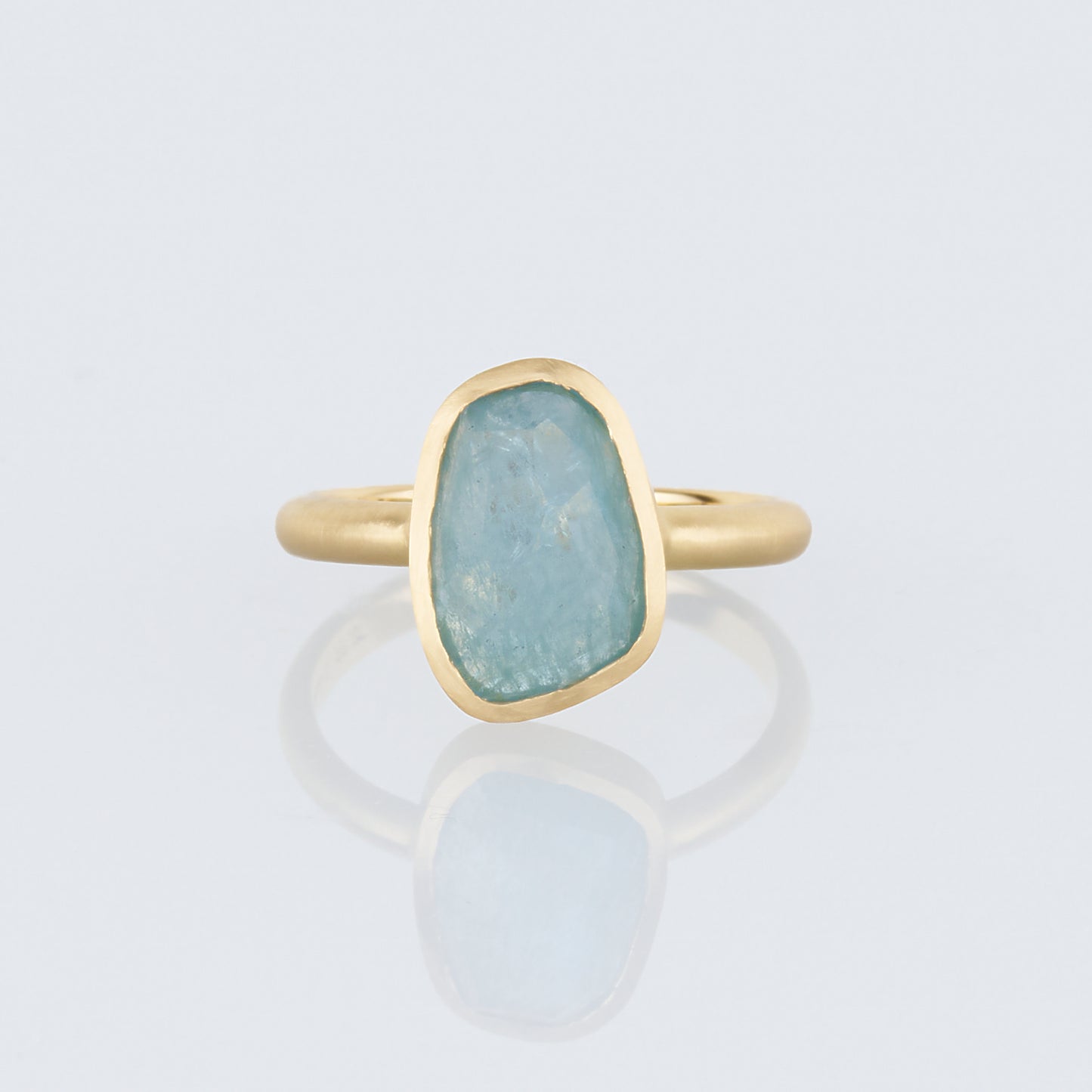 2.94 Carat One-of-a-Kind Rose Cut  Aquamarine Ring | AQR3-OOAK