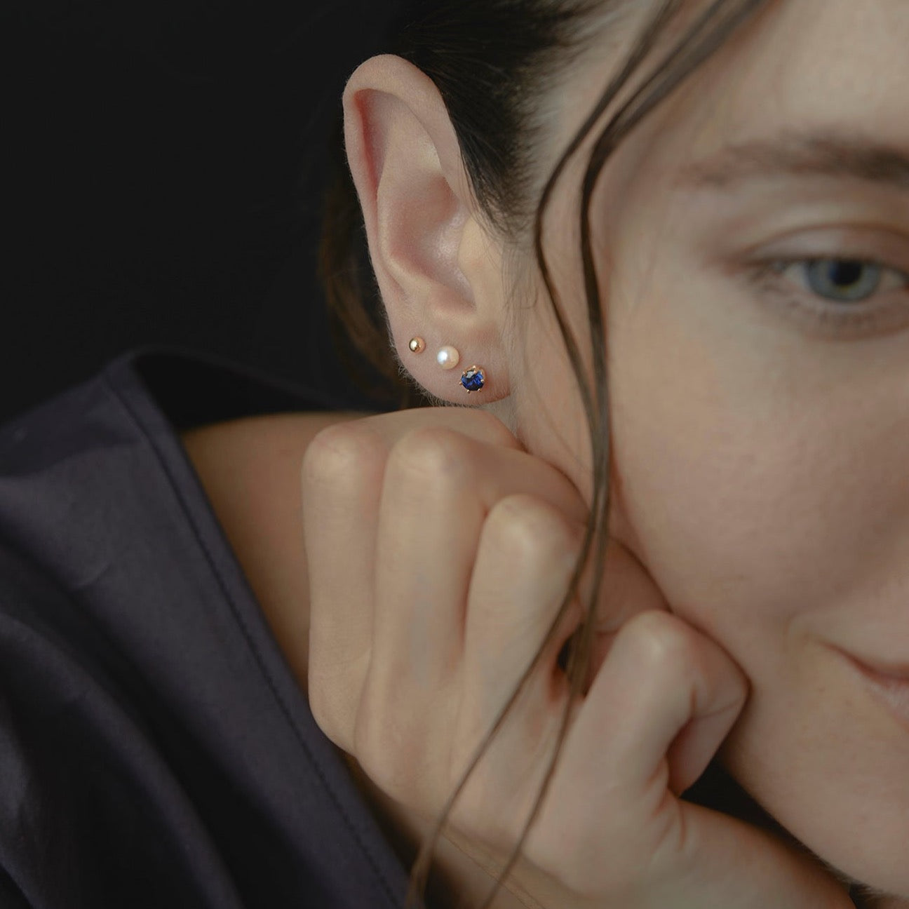 3mm Golden Ball Studs | E7603