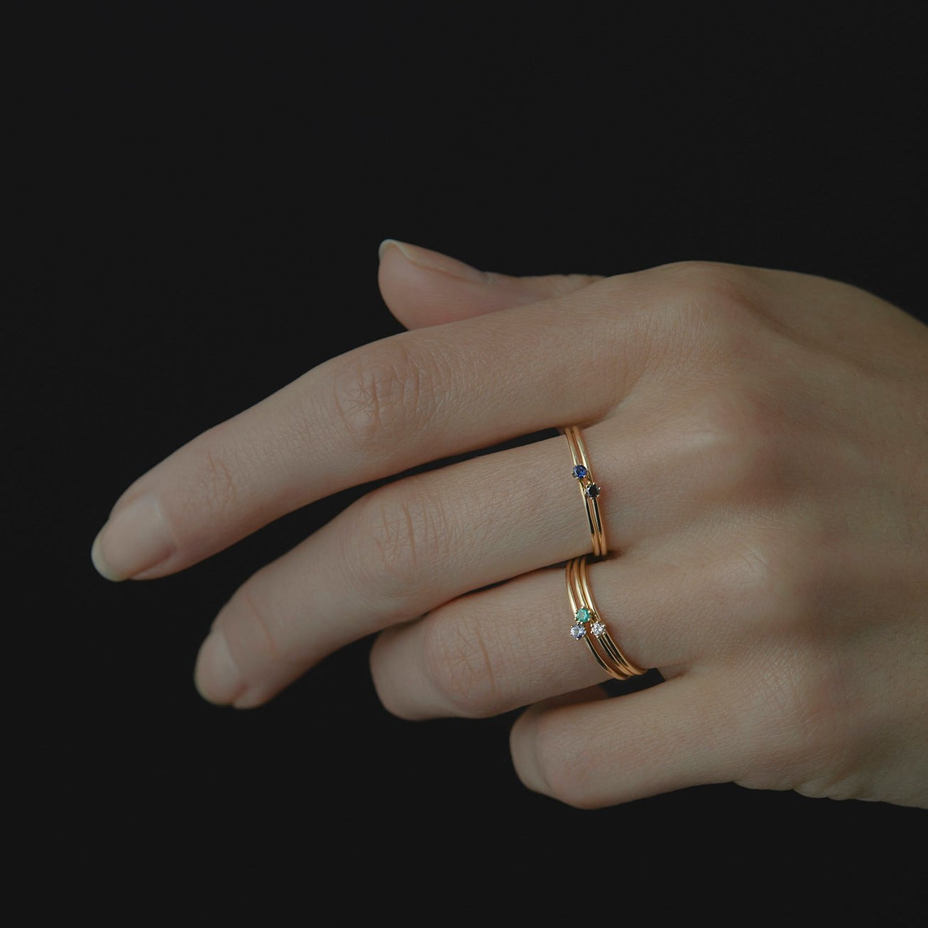 Baby Black Diamond Ring | R1601BK