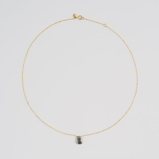 1.22 Carat One-of-a-Kind Sliced Feather Grey Diamond Necklace | DN35-OOAK
