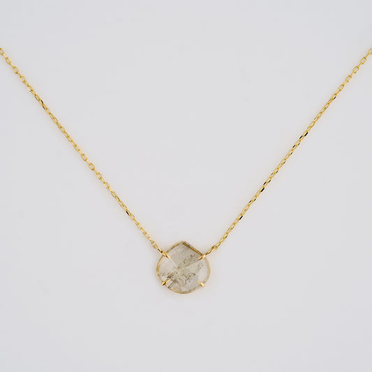 1.3 Carat One-of-a-Kind Sliced Misty Grey Diamond Necklace | DN36-OOAK