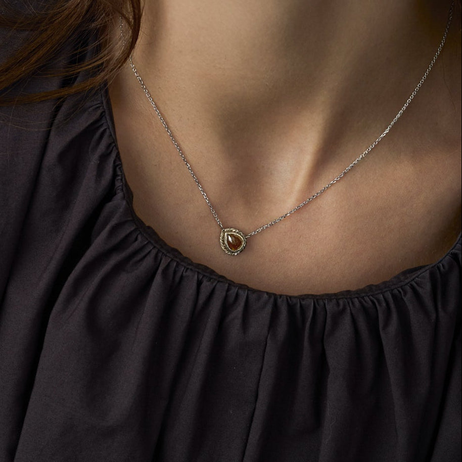 1.26 Carat One-of-a-Kind Rose Cut Sorrel Brown Diamond Necklace | DN48-OOAK