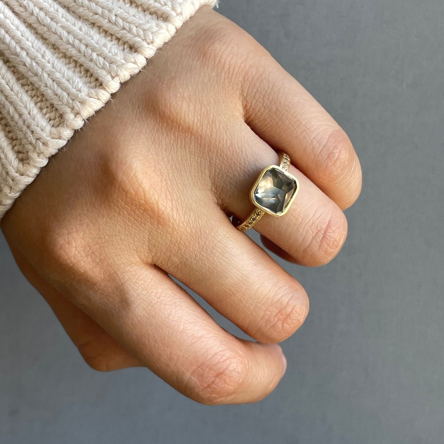 18K Yellow Gold on Model