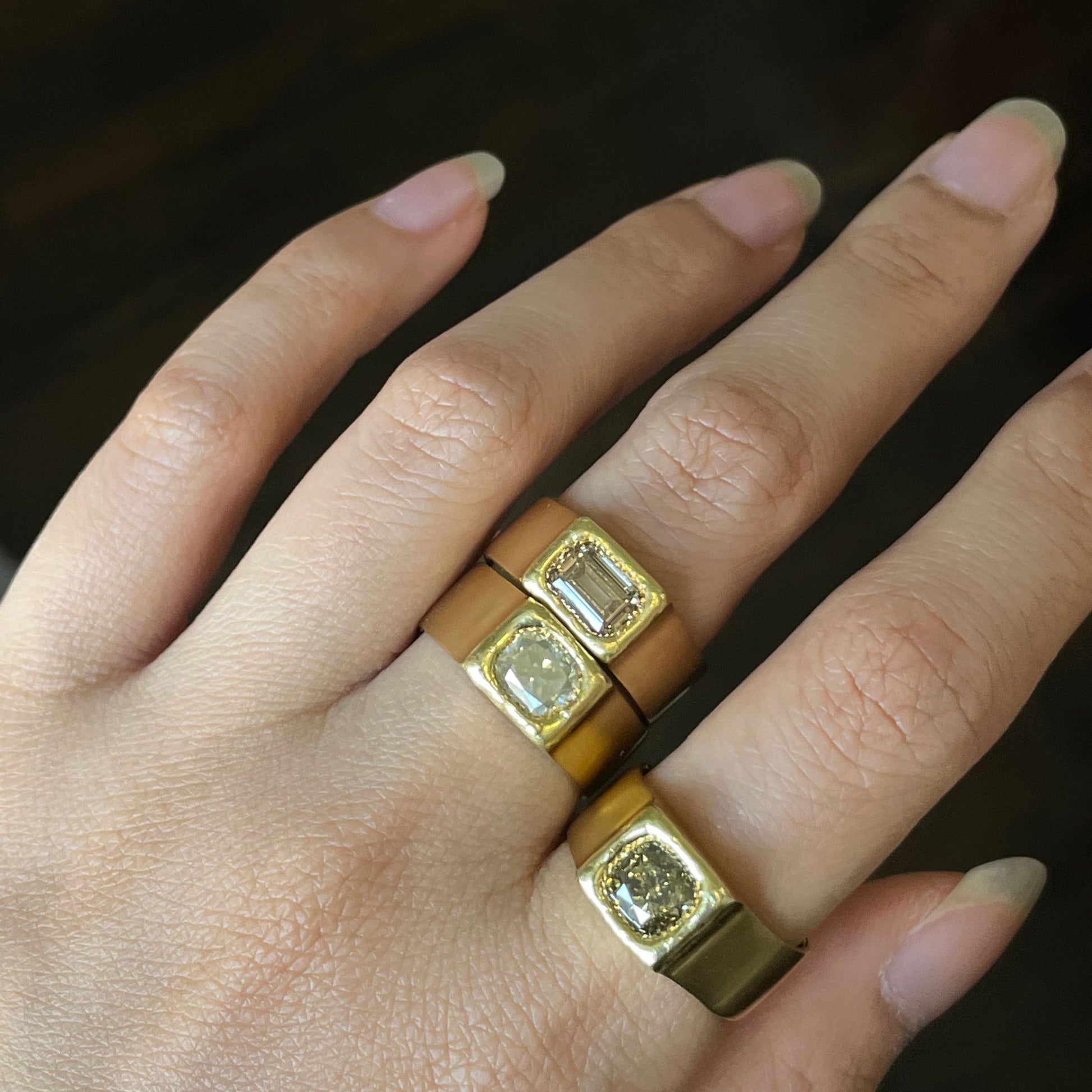 18K Yellow Gold on Model