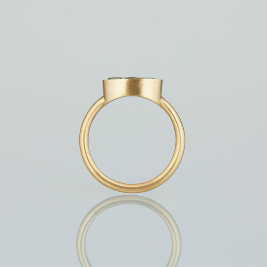 1.94 Carat One-of-a-Kind Antique Oval Cut Misty Light Blue-Grey Diamond Ring | DR184-OOAK