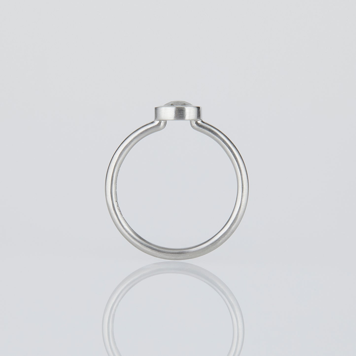 0.82 Carat One-of-a-Kind Rose Cut Grey Diamond Ring | DR189-OOAK