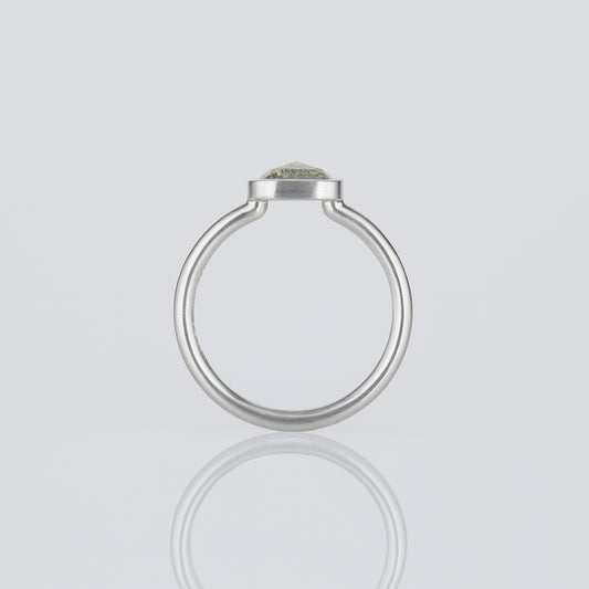 1.17 Carat One-of-a-Kind Rose Cut Grey Diamond Ring | DR192-OOAK