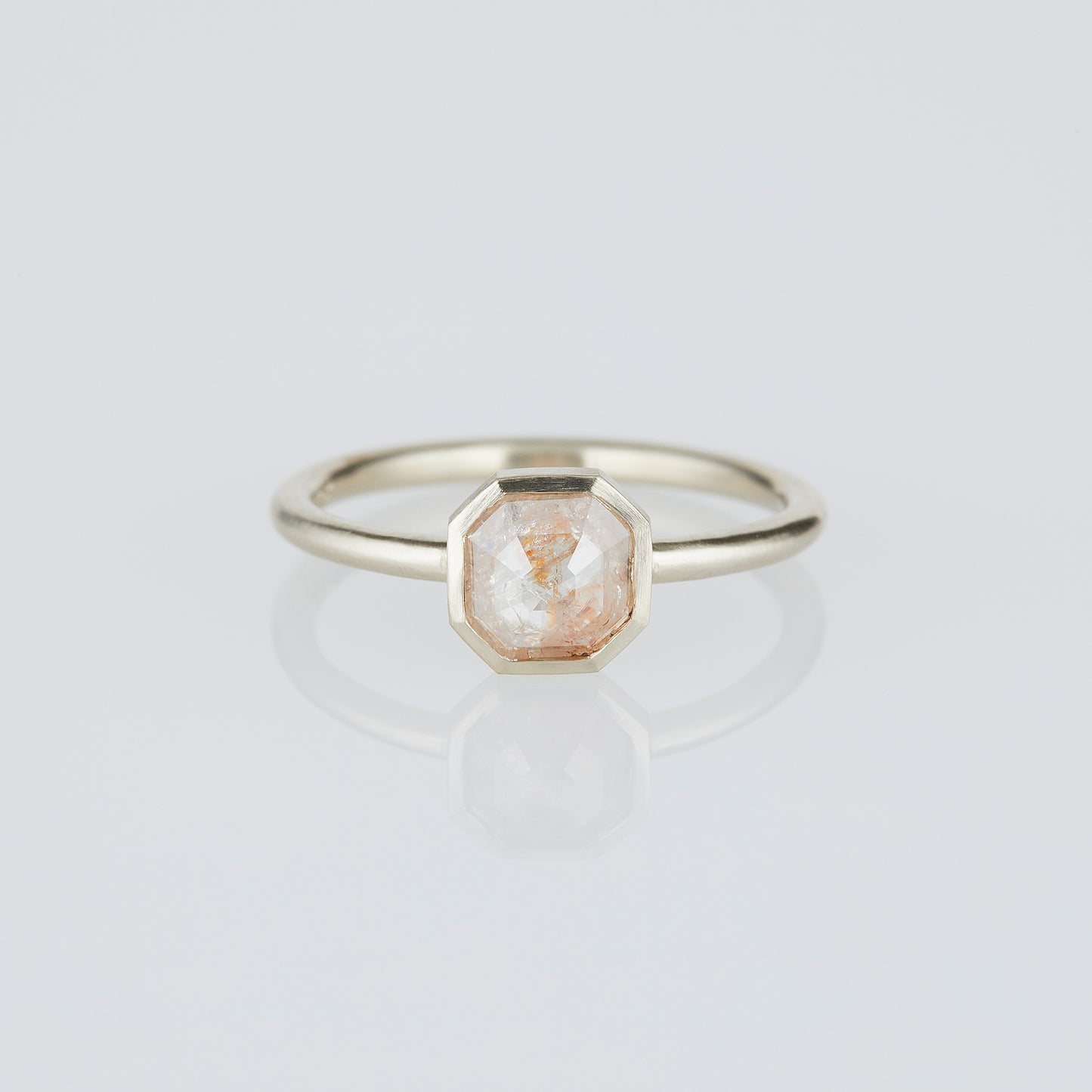 0.8 Carat One-of-a-Kind Rose Cut Grey Orange Diamond Ring | DR194-OOAK