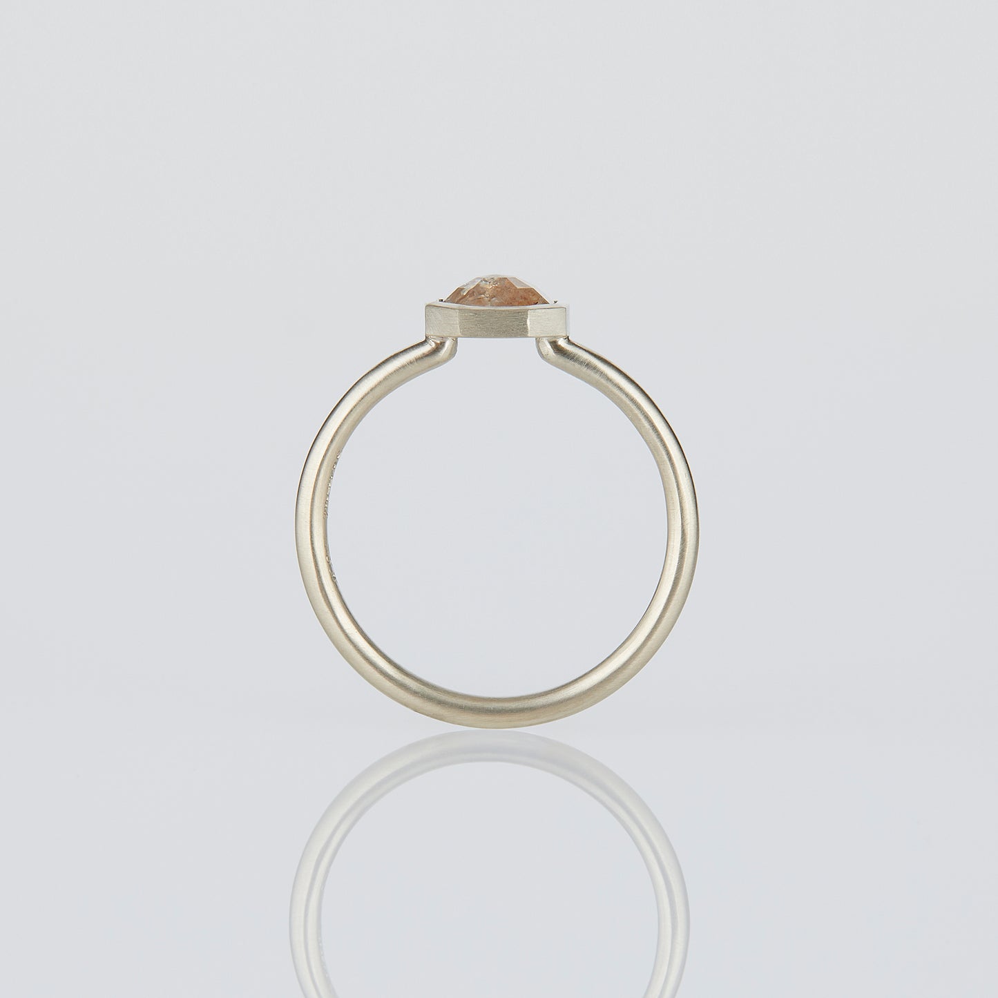 0.8 Carat One-of-a-Kind Rose Cut Grey Orange Diamond Ring | DR194-OOAK