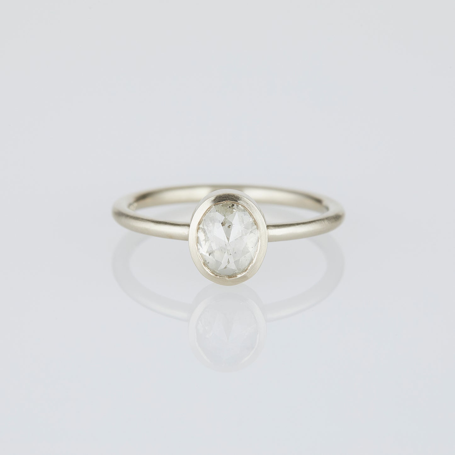 1.18 Carat One-of-a-Kind Rose Cut Grey Diamond Ring | DR195-OOAK