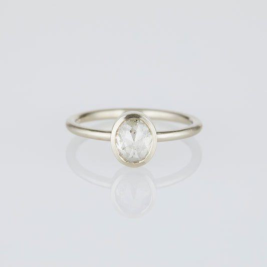 1.18 Carat One-of-a-Kind Rose Cut Grey Diamond Ring | DR195-OOAK