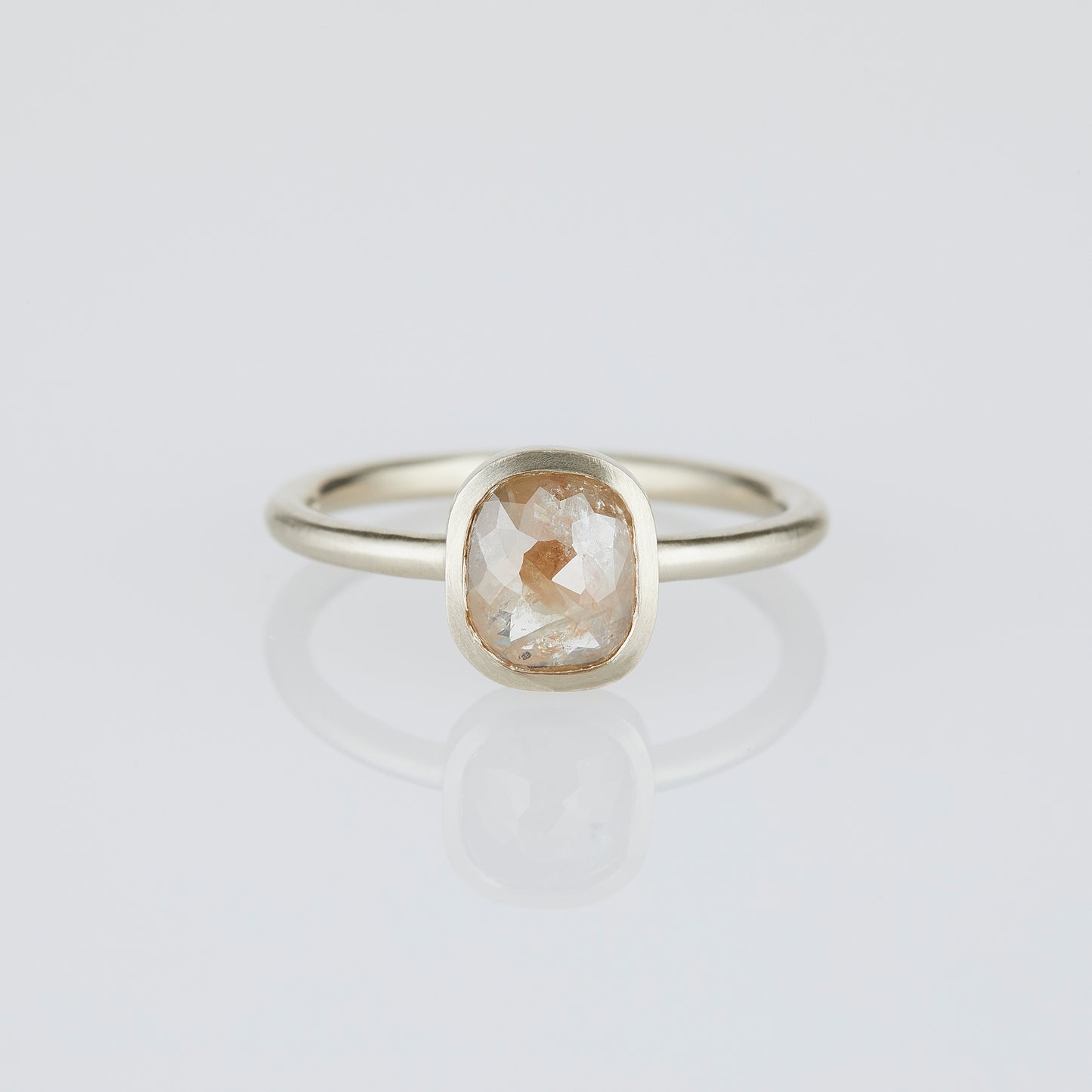 1.23 Carat One-of-a-Kind Rose Cut Grey Orange Diamond Ring | DR196-OOAK