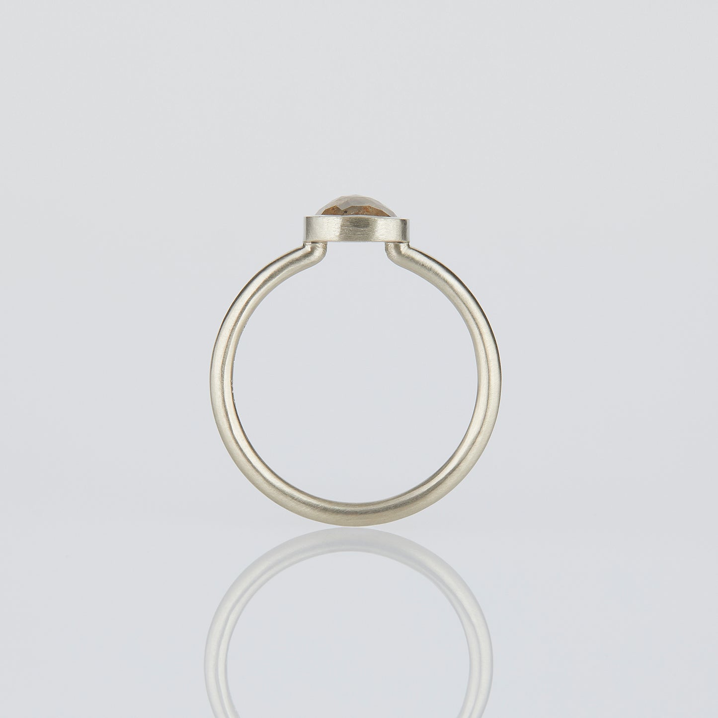 1.23 Carat One-of-a-Kind Rose Cut Grey Orange Diamond Ring | DR196-OOAK