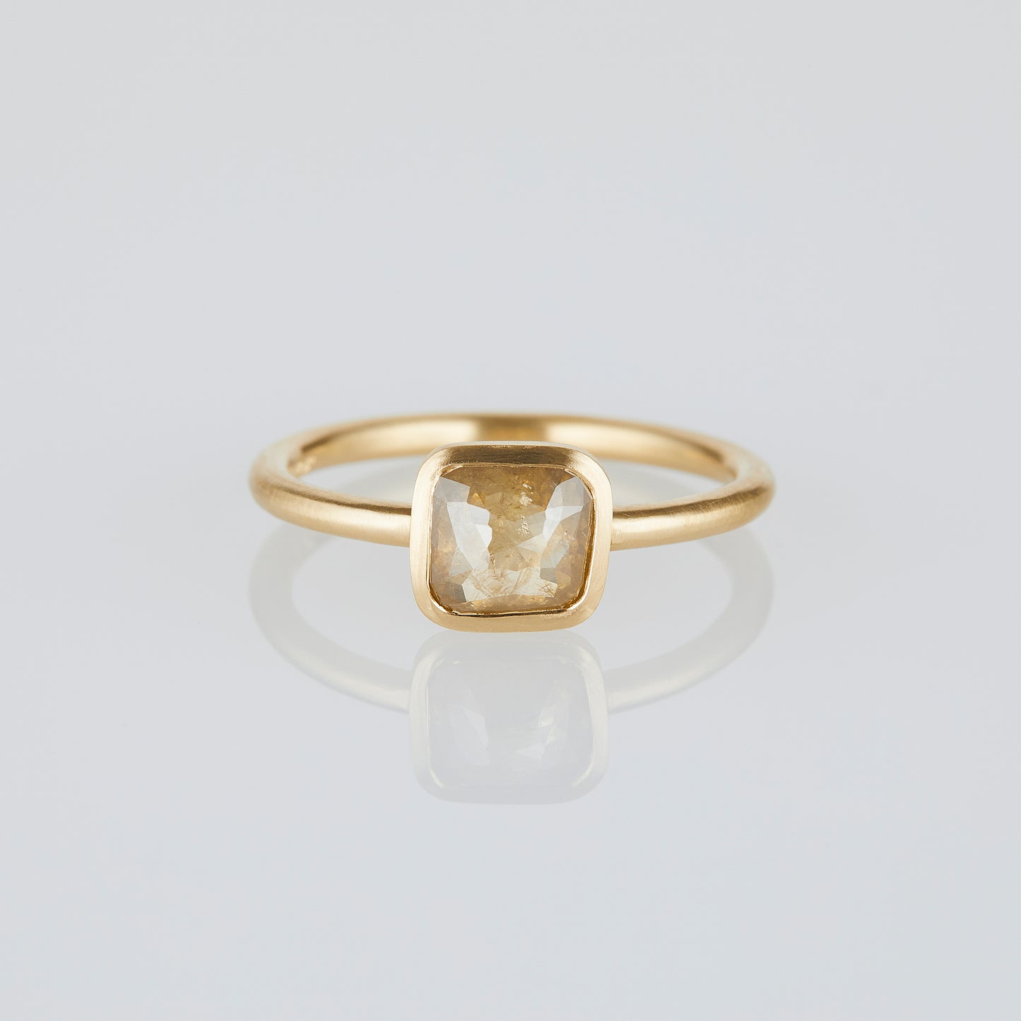 0.97 Carat One-of-a-Kind Rose Cut Brownish Grey Diamond Ring | DR200-OOAK