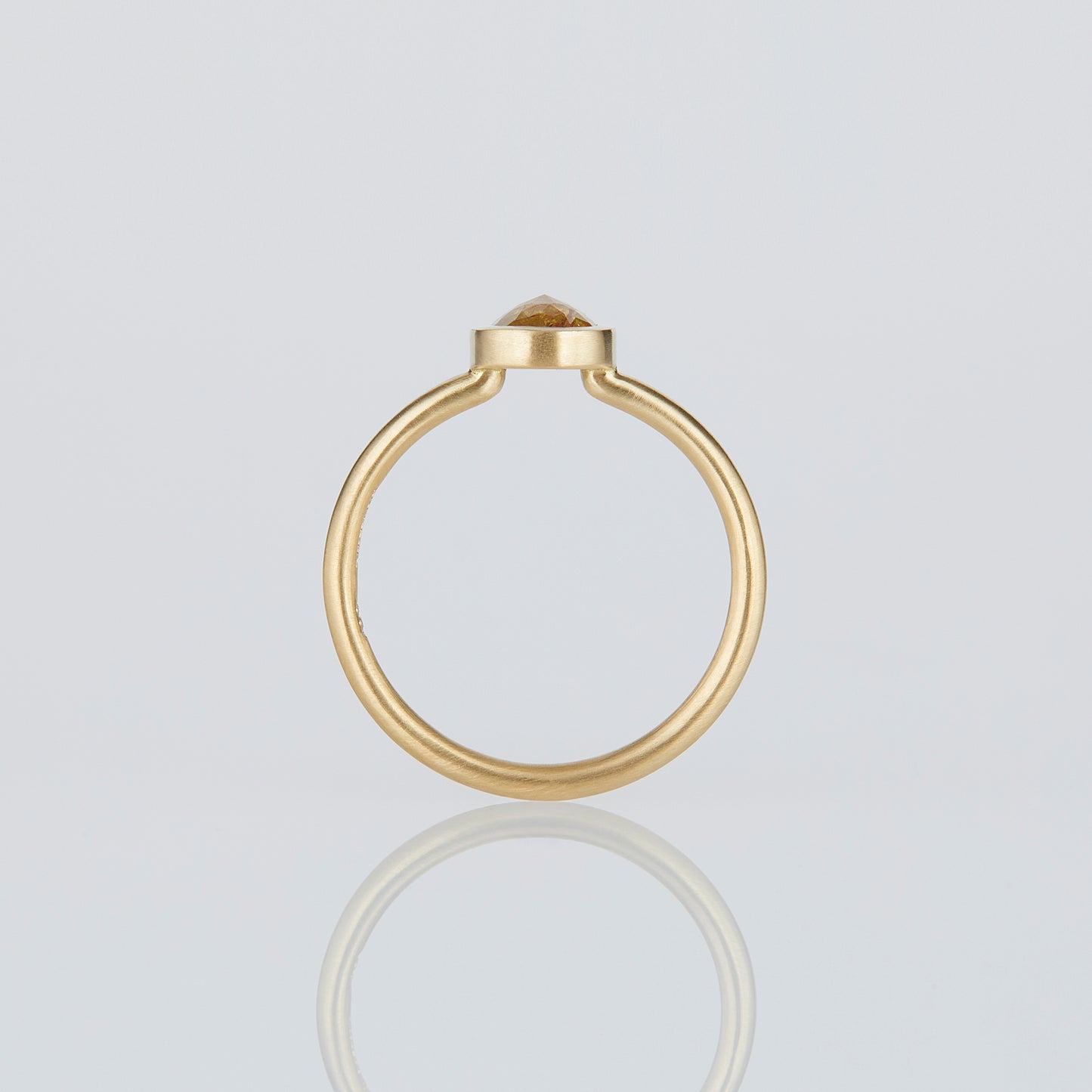 0.82 Carat One-of-a-Kind Rose Cut Yellow x Orange Diamond Ring | DR201-OOAK