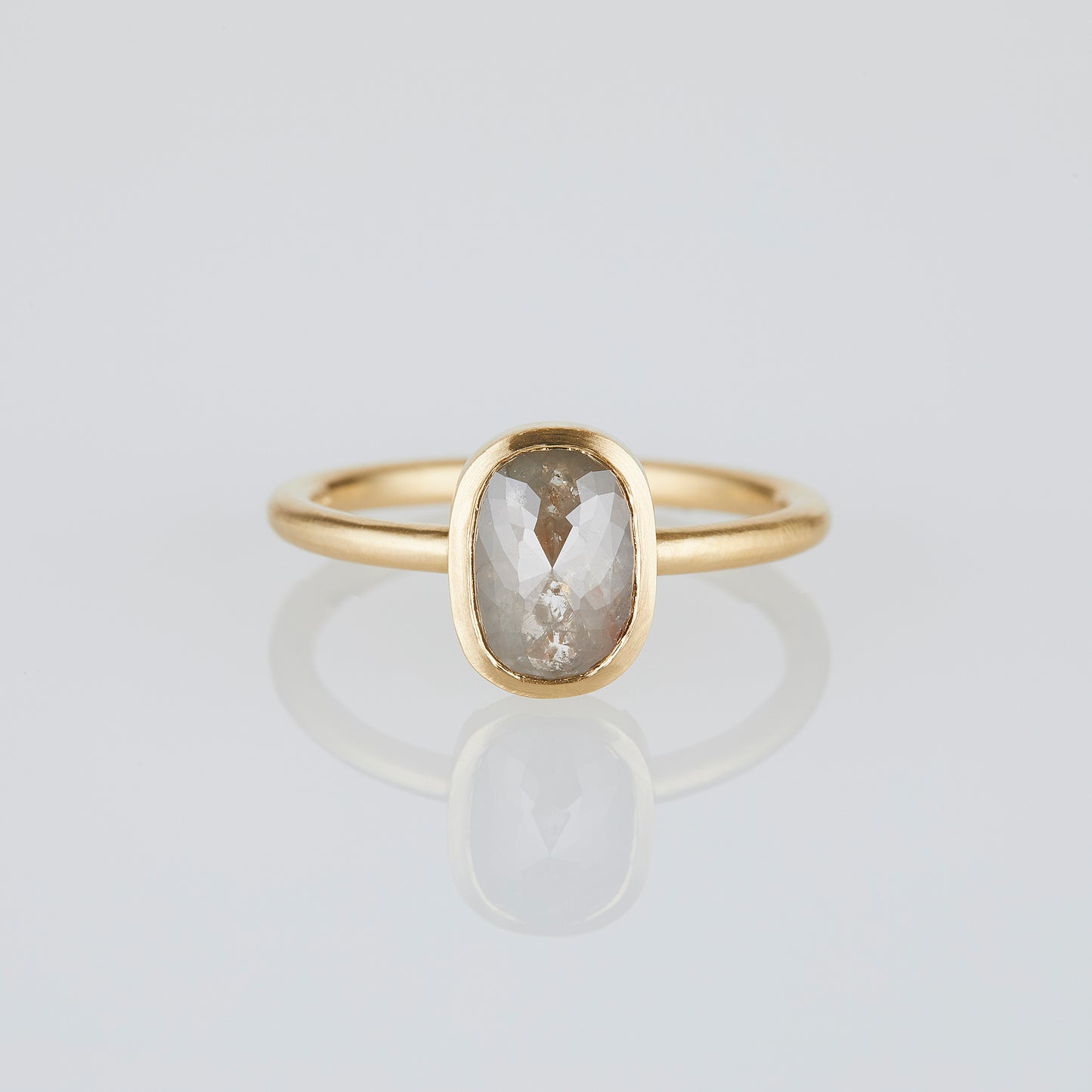 1.6 Carat One-of-a-Kind Rose Cut Grey Diamond Ring | DR207-OOAK