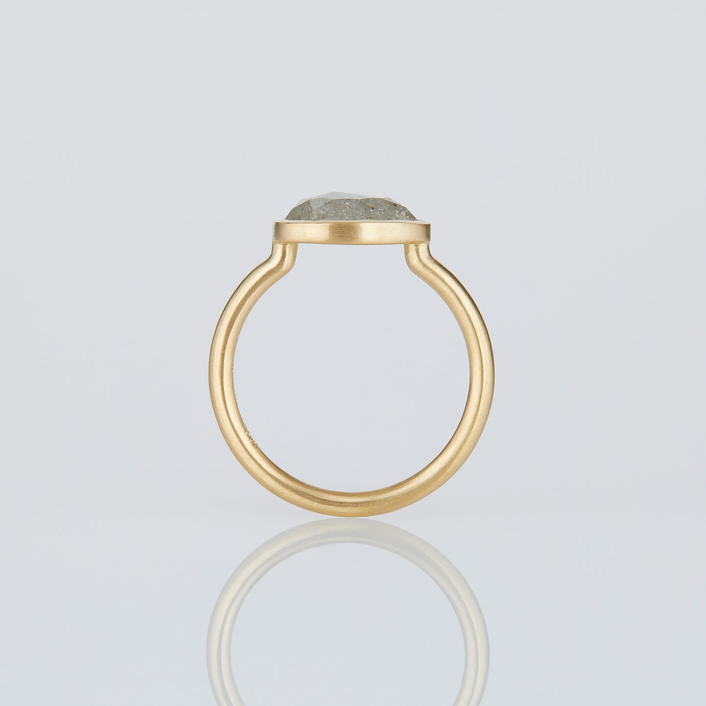 2.23 Carat One-of-a-Kind Rose Cut Icy Grey Diamond Ring | DR208-OOAK