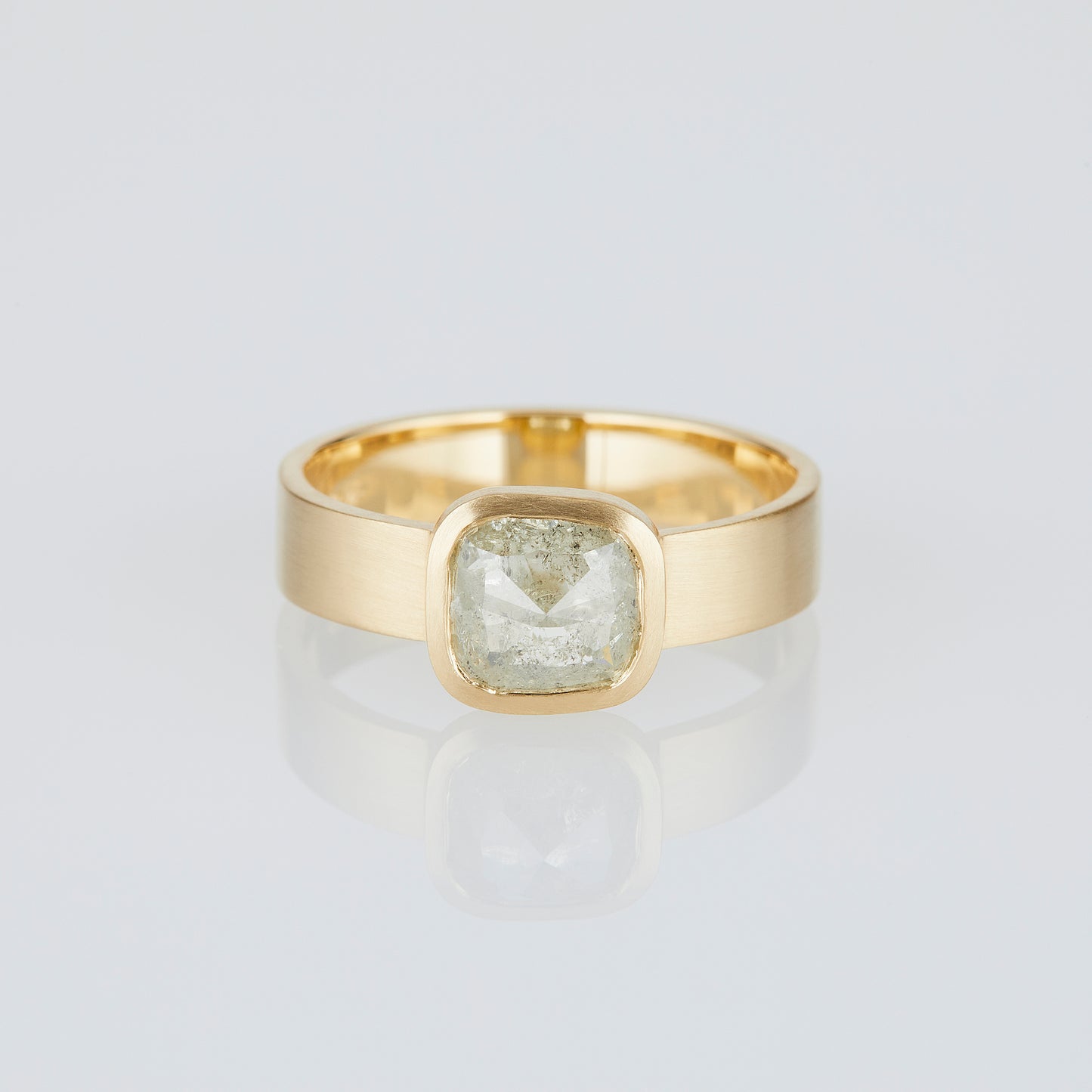 1.32 Carat One-of-a-Kind Rose Cut Grey Diamond Ring | DR209-OOAK