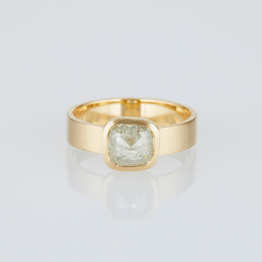 1.32 Carat One-of-a-Kind Rose Cut Grey Diamond Ring | DR209-OOAK