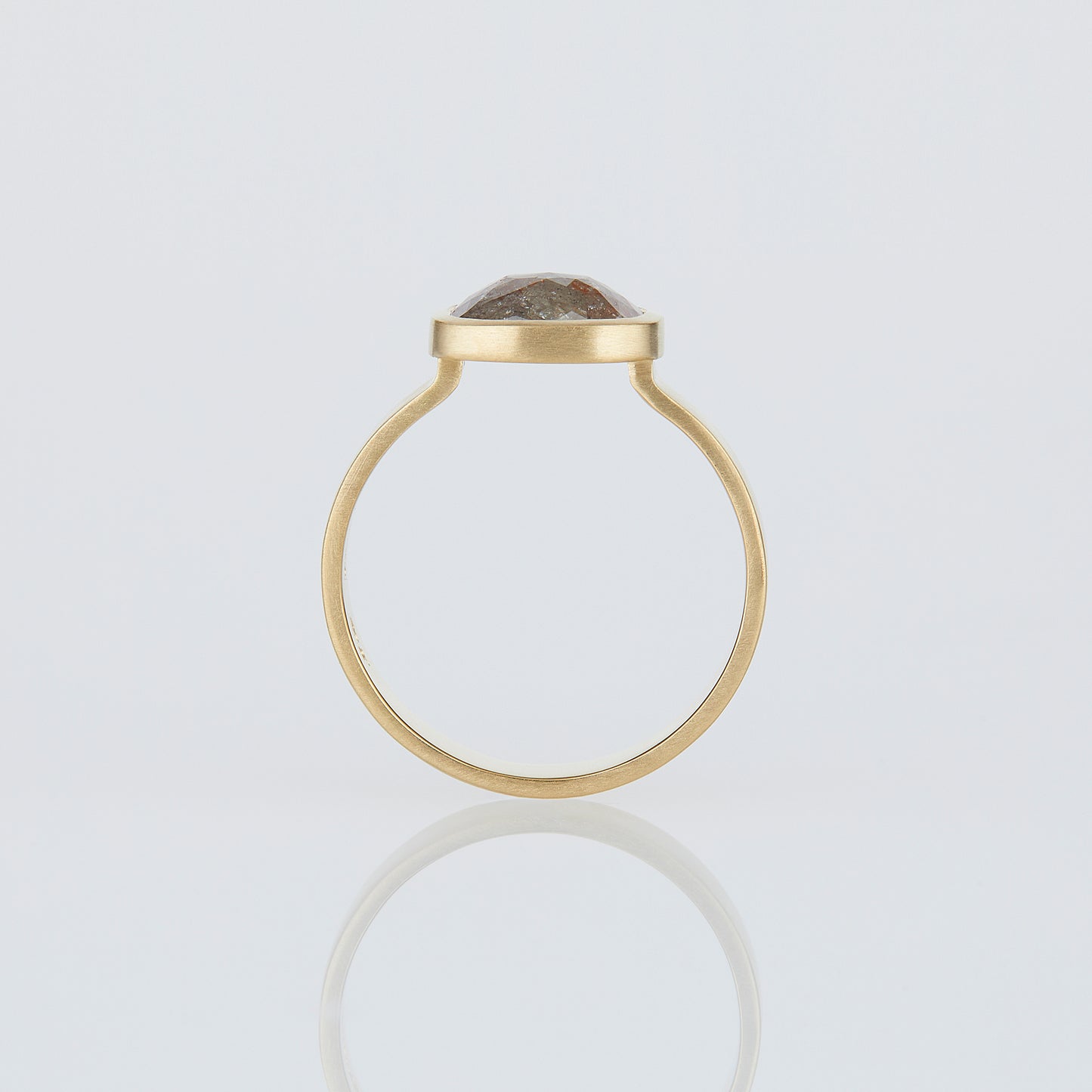 1.75 Carat One-of-a-Kind Rose Cut Grey x Orange Diamond Ring | DR211-OOAK