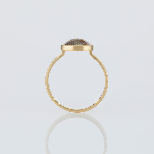 1.75 Carat One-of-a-Kind Rose Cut Grey x Orange Diamond Ring | DR211-OOAK