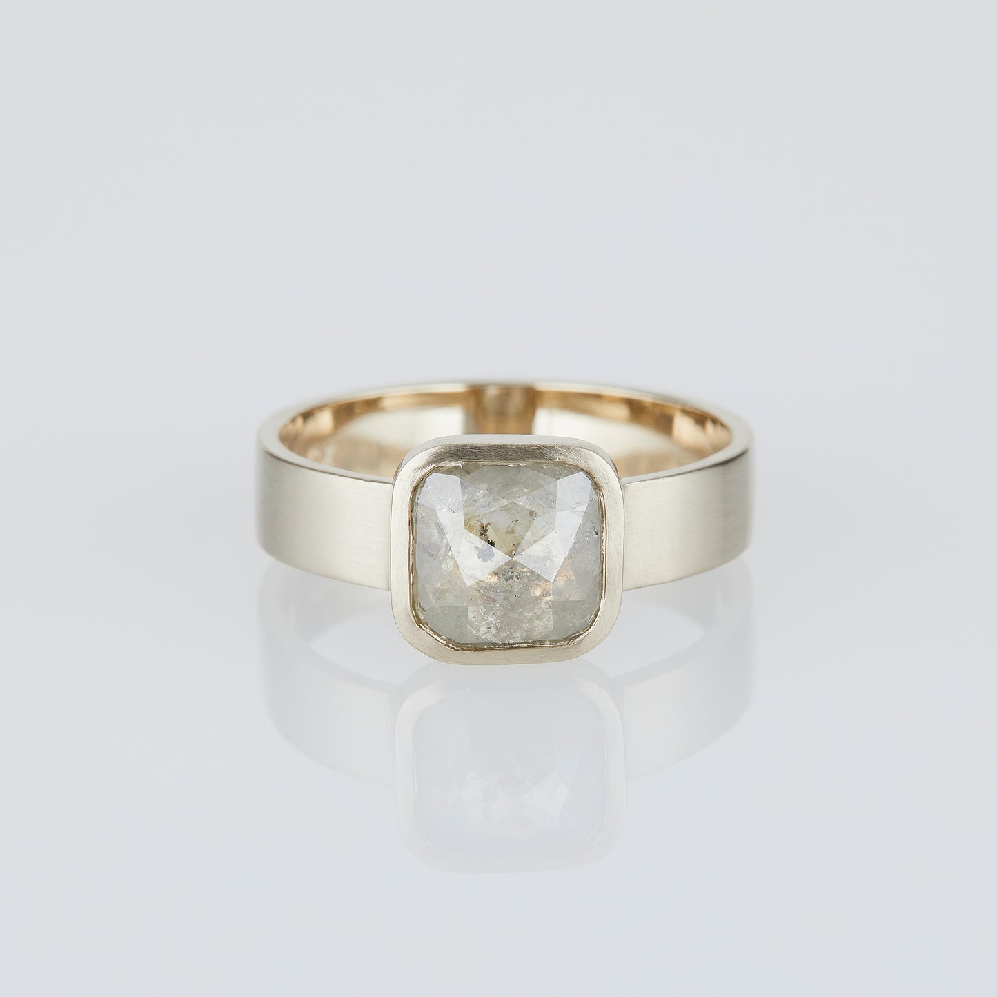 1.76 Carat One-of-a-Kind Rose Cut Grey Diamond Ring | DR212-OOAK