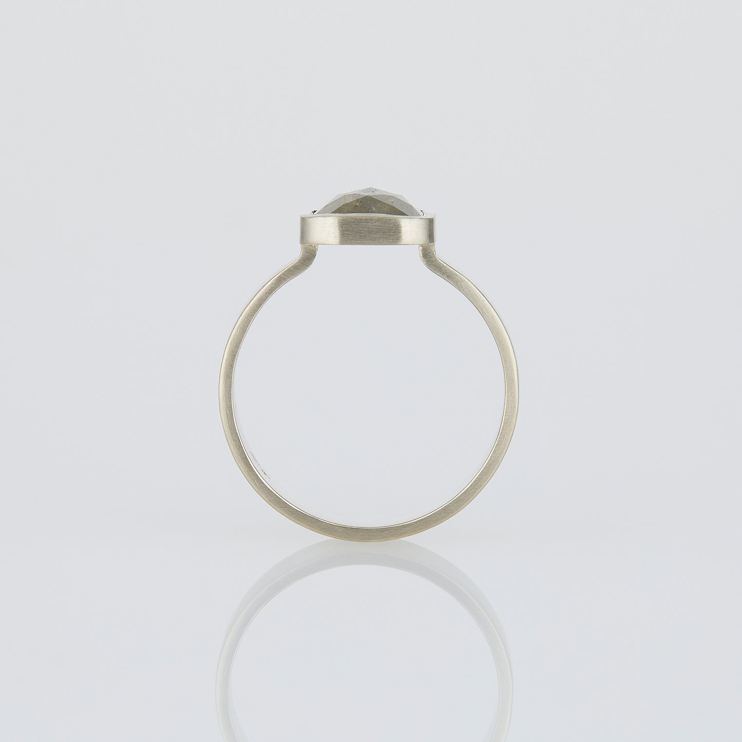 1.76 Carat One-of-a-Kind Rose Cut Grey Diamond Ring | DR212-OOAK