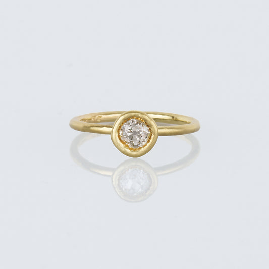 0.39 Carat One-of-a-Kind Old Mine Cut Diamond Ring | DR216-OOAK