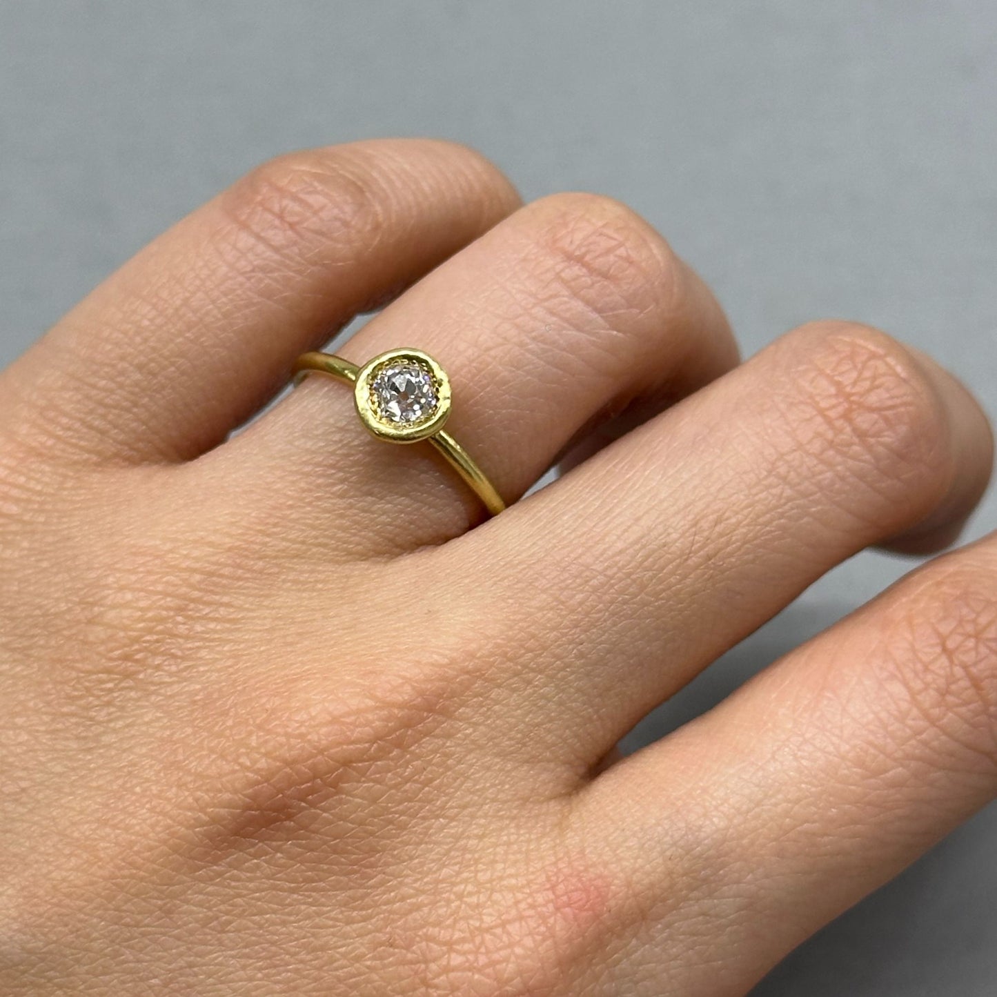 0.39 Carat One-of-a-Kind Old Mine Cut Diamond Ring | DR216-OOAK