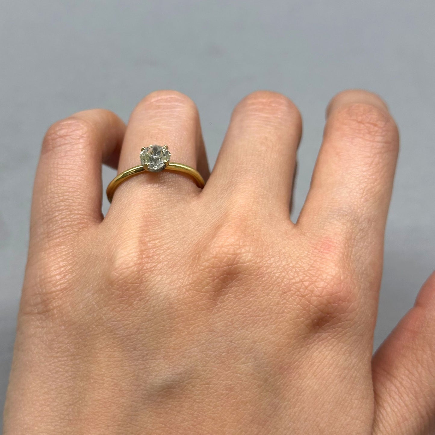 0.86 Carat One-of-a-Kind Old Mine Cut Diamond Ring | DR221-OOAK