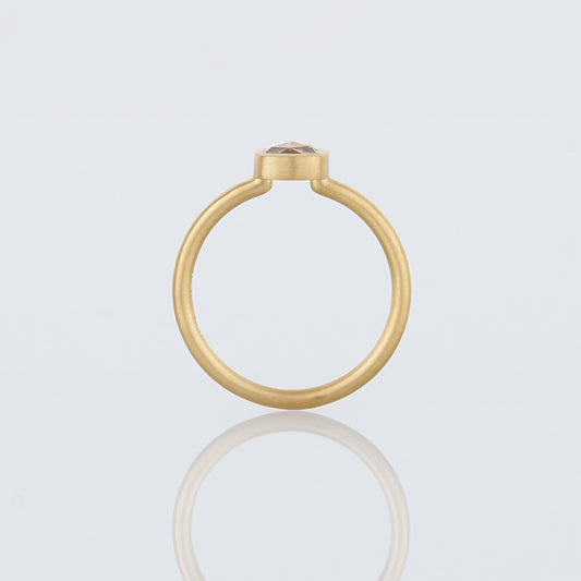 1.04 Carat One-of-a-Kind Rose Cut Light Brown Diamond Ring | DR232-OOAK