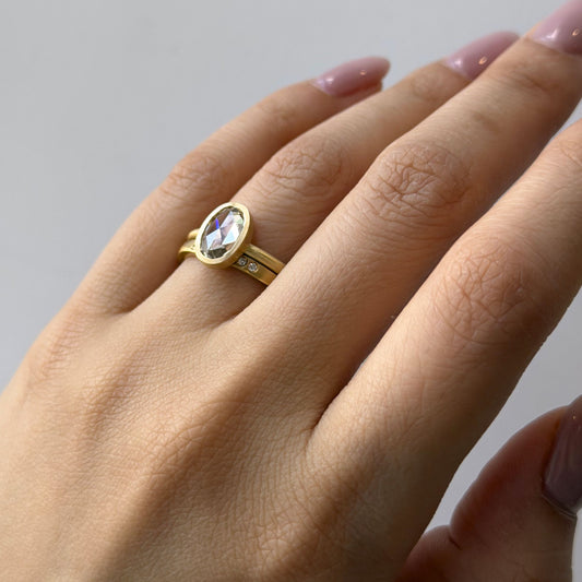 1.09 Carat One-of-a-Kind Rose Cut Light Brown Diamond Ring | DR234-OOAK