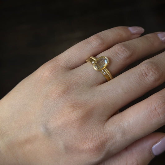 1.09 Carat One-of-a-Kind Rose Cut Light Brown Diamond Ring | DR234-OOAK