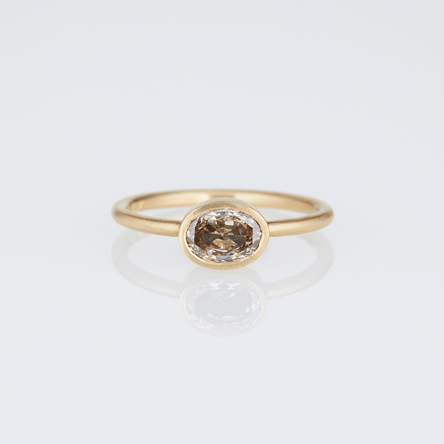0.78 Carat One-of-a-Kind Rose Cut Light Brown Diamond Ring | DR241-OOAK