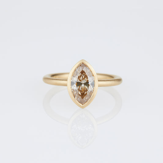 2.01 Carat One-of-a-Kind Marquise Cut Champagne Diamond Ring | DR254-OOAK