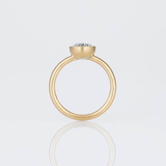 2.03 Carat One-of-a-Kind Oval Cut Salt & Pepper Diamond Ring | DR255-OOAK