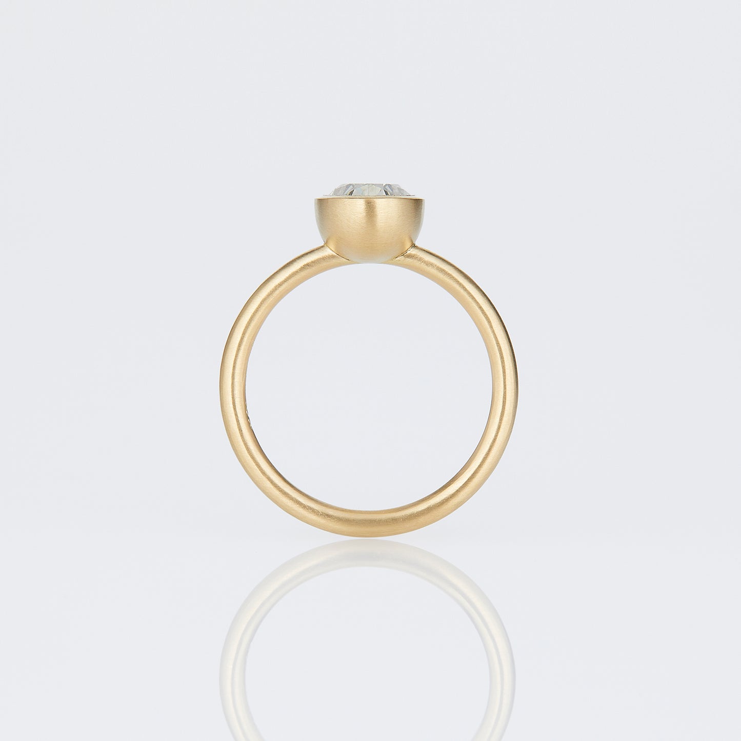 2.24 Carat One-of-a-Kind Oval Cut Misty Light Grey Diamond Ring | DR256-OOAK